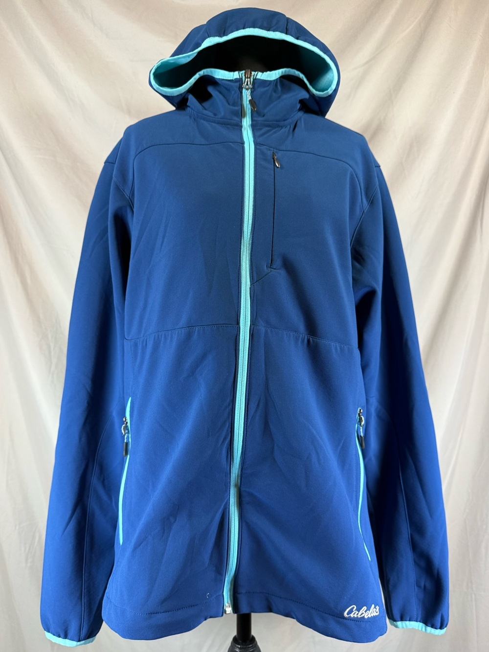 Cabela’s Hooded Fleece-Lined Softshell Jacket Cobalt Blue - Size XL